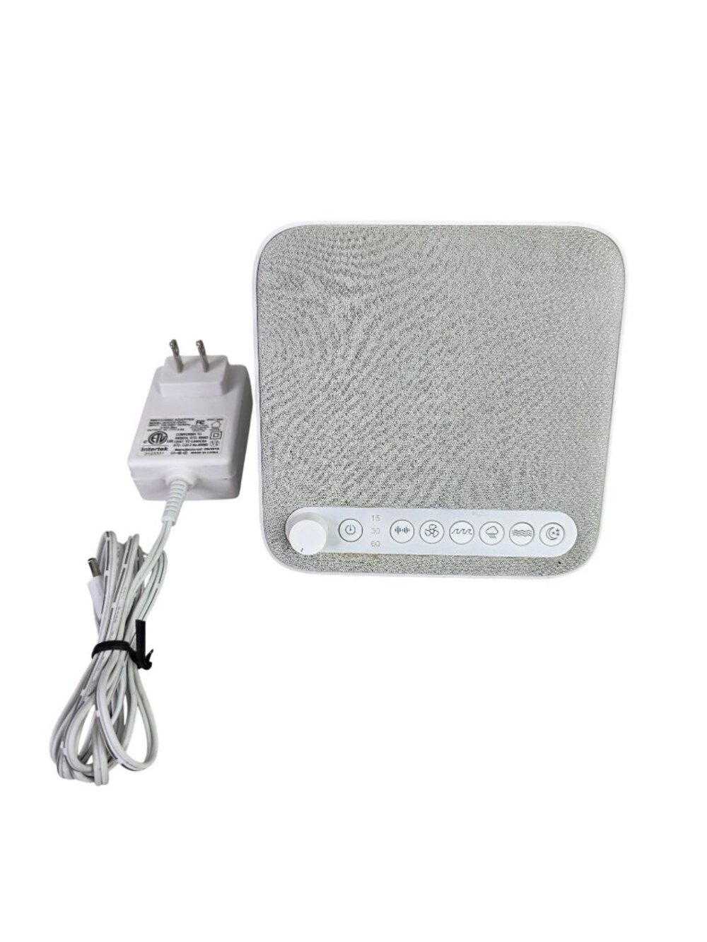 Wave White Noise Machine Adjustable Timer Multiple Sound Options & Power Adapter